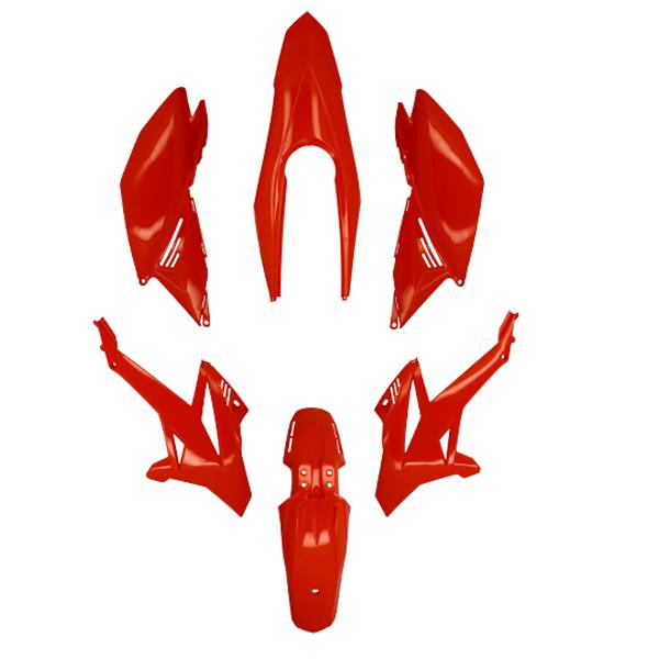 CARROSSERIE / CARENAGE MECABOITE TUN'R KIT BETA 50 RR 2012->2022  ROUGE (6 PIECES-SS TDF)
