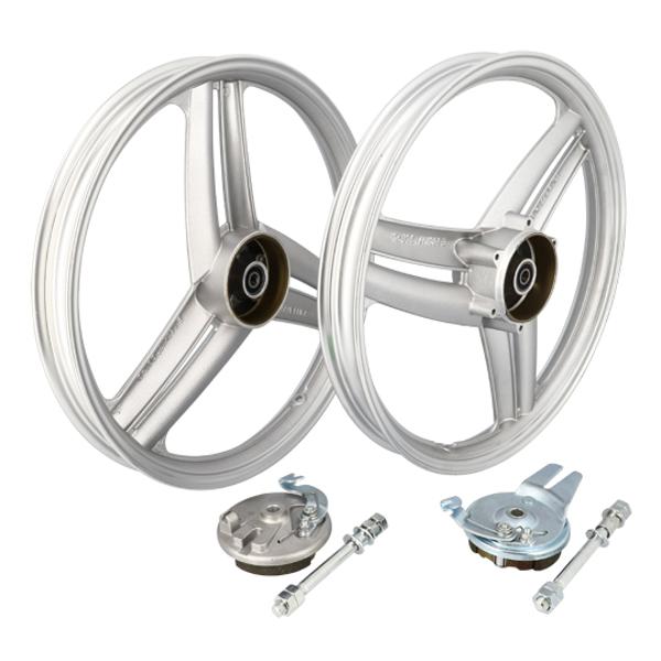 JANTE CYCLO 17'' X1.6  ADAPT. PEUGEOT 103 SP / MVL TYPE GRIMECA GRIS  (AV+AR)
