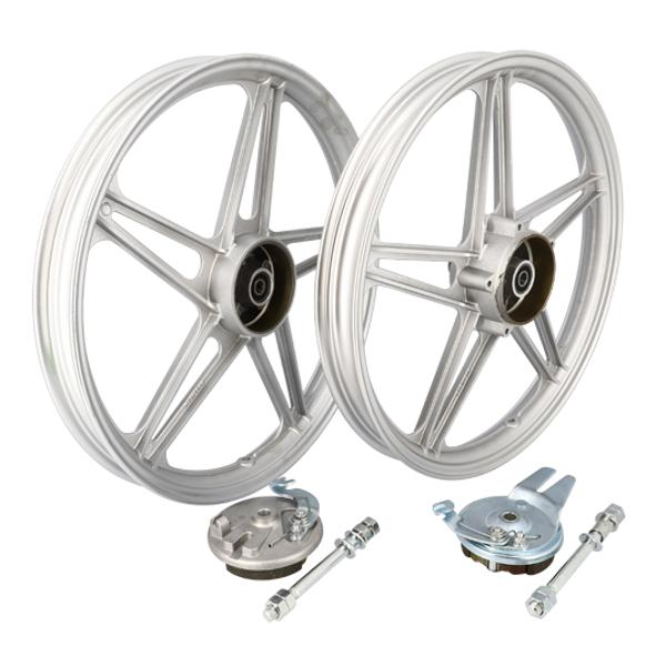 JANTE CYCLO 17'' X1.6  ADAPT. PEUGEOT 103 MVL / VOGUE / CHRONO TYPE BERNARDI GRIS  (AV+AR)