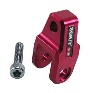 REHAUSSE AMORTISSEUR STAGE6 ADAPT. BOOSTER / NITRO +40MM CNC - ROUGE (HOMOLOGUE)