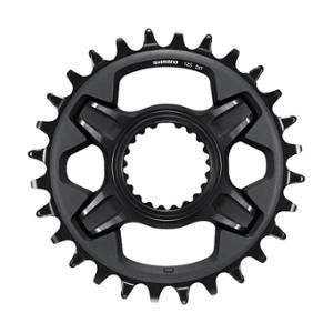 CHAIN RING -MTB- MONO DIRECT MOUNT 28 TEETH MATTE BLACK SHIMANO DEORE XT M8100 12 GEARS .