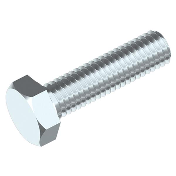 HEXAGON HEAD SCREW M6X100MM ZINC-PLATED STEEL (X1)