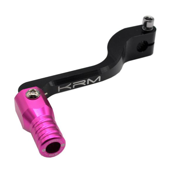 SELECTEUR VITESSE KRM ADAPT. DERBI SENDA ALU NOIR / ROSE (REPLIABLE)