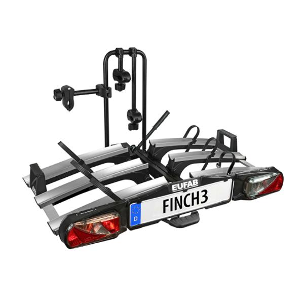 PORTE VELO SUR ATTELAGE PLATEFORME EUFAB FINCH 3 PLIABLE  ALU VAE / EBIKE 3 VELOS PRIX NET