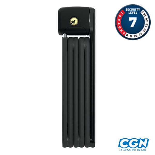 BICYCLE LOCK -FOLDING- WITH KEY L 85cm ABUS BORDO LITE 6055K/85 BLACK + BRACKET SELLE ROYAL