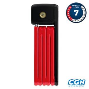 BICYCLE LOCK -FOLDING- WITH KEY L 60cm ABUS BORDO LITE MINI 6055K/60 RED