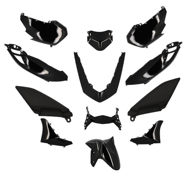 CARROSSERIE / CARENAGE MAXI SCOOTER TUN'R KIT  125 YAMAHA NMAX 2021-> NOIR BRILLANT (12 PCS