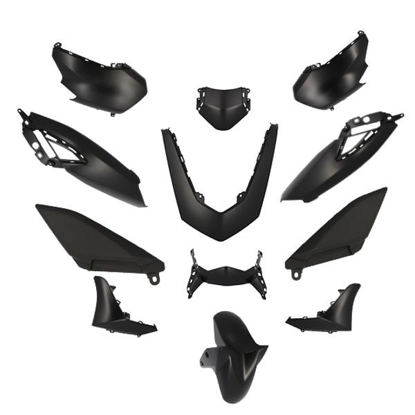 CARROSSERIE / CARENAGE MAXI SCOOTER TUN'R KIT  125 YAMAHA NMAX 2021-> NOIR MAT (12 PCS