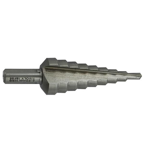 DRILL STEPPED TAPERED CONICAL TIVOLY STRAIGHT FLUTES DIA.4>20