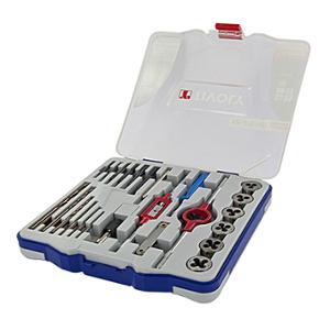 CASE TIVOLY 6 HSS TAPS + 6 HSS SECTORS M3 TO M10 + 6 HSS DRILLS + ACCESSORIES