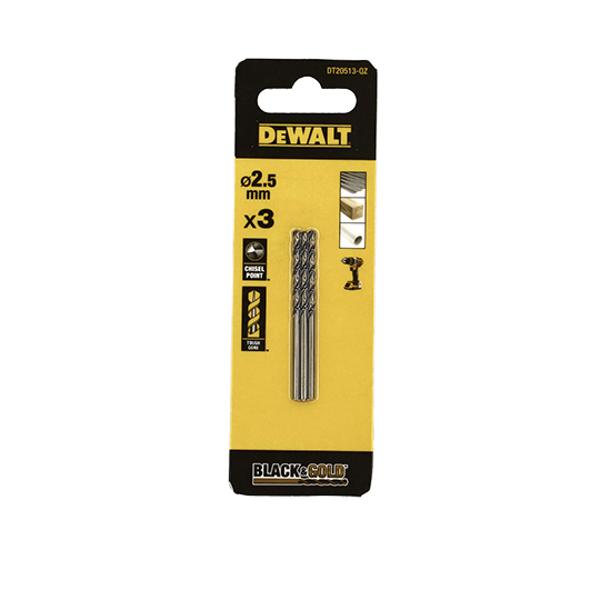 FORET DEWALT HSS-G GOLD&BLACK DIA. 2.5X30X57MM(x1)