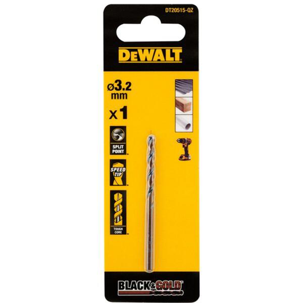 FORET DEWALT HSS-G GOLD&BLACK DIA. 3.2X36X65MM(x1)