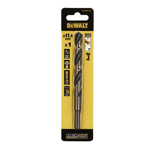 DEWALT DRILL HSS-G GOLD&BLACK DIA.11.5X94X142MM(x1)