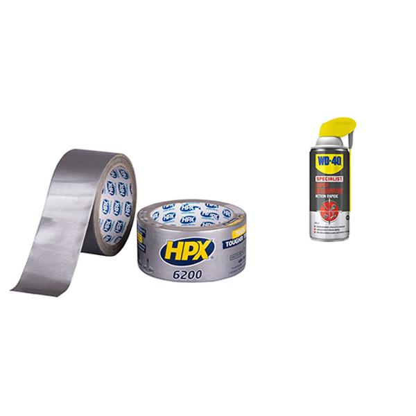 RUBAN ADHESIF AMERICAIN HPX MULTI-REPARATION 48MM X 50M (ROULEAU) - GRIS X1 + OFFRE WD40