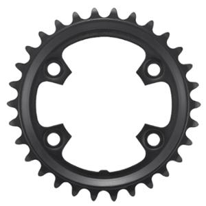 CHAINRING -GRAVEL- DOUBLE Ø80 INTER 30 TEETH BLACK SHIMANO GRX600 4 SPOKES 11/10 GEARS