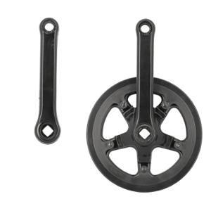 PEDALIER MONO CITY 38D L152 ACIER AXE CARRE DOUBLE FLASQUE NOIR (2.38 - 3 / 32")