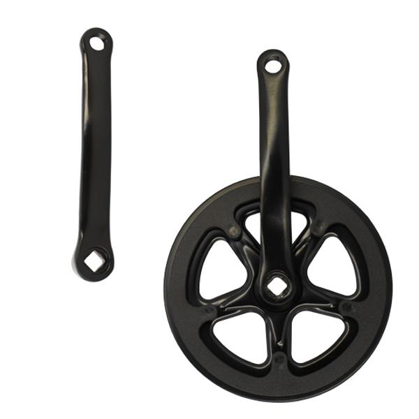 CHAINSET MONO -CITY- 42D L: 170 STEEL SQUARE AXEL DOUBLE FLASK BLACK (2.38 - 3/32)