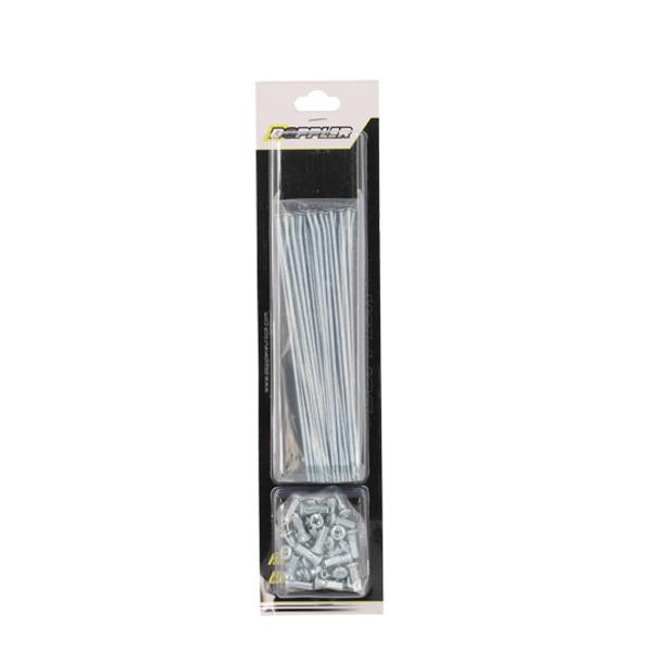 RADIO RUEDA DOPPLER ADAPTADOR DERBI SENDA-PLATA (KIT LLANTA DELANTERA-36 RADIOS 195MM)