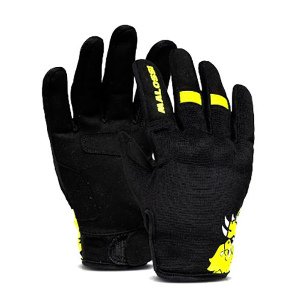 GLOVES MALOSSI  MID SEASON BLACK/NEON YELLOW T 12(PR) XXL - EP1 KP