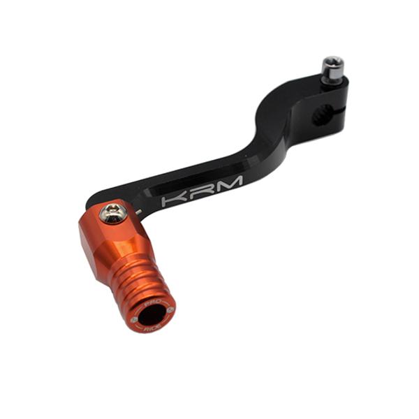 SELECTEUR VITESSE KRM ADAPT. DERBI SENDA ALU NOIR / ORANGE (REPLIABLE)