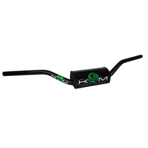 GUIDON MECABOITE / MOTO KRM OVERSIZE D28.6 ALU KRM PRO RIDE AVEC MOUSSE - NOIR / VERT