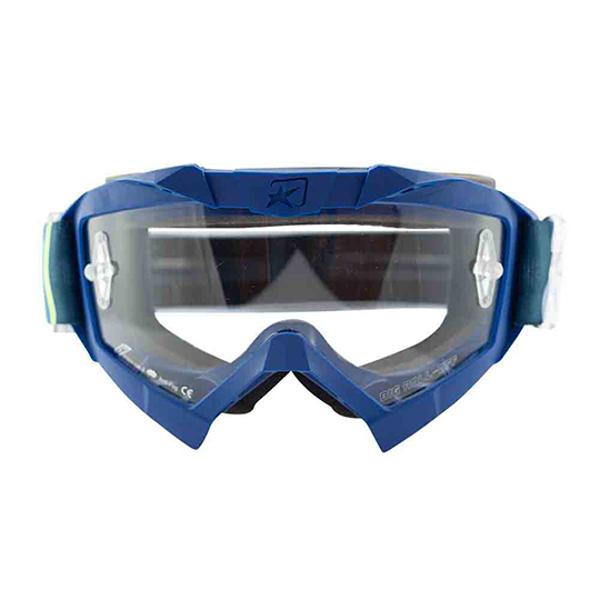 LUNETTE / MASQUE CROSS ARIETE ADRENALINE PRIMIS BLEU / JAUNE ANTI-RAYURE / ANTI UV- HOMOLOGUE CE