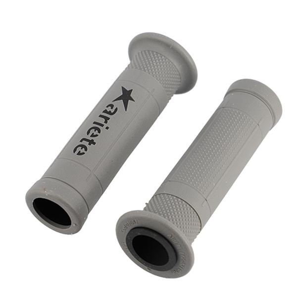 GRIPS ARIETE ARIRAM GREY/BLACK (PR)  - 120mm - OPEN END FOR HANDLEBAR CAP