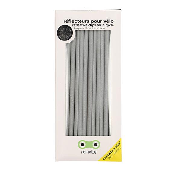 REFLECTOR FOR BICYCLE SPOKES 150 MM RAINETTE SILVER (12 PIECES)