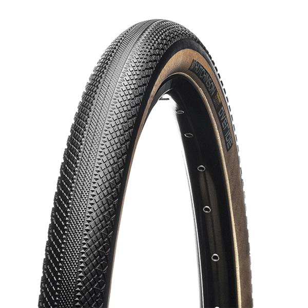 PNEU GRAVEL 700X38C TR HUTCHINSON OVERIDE TT NOIR / MARRON TAN (38-622)