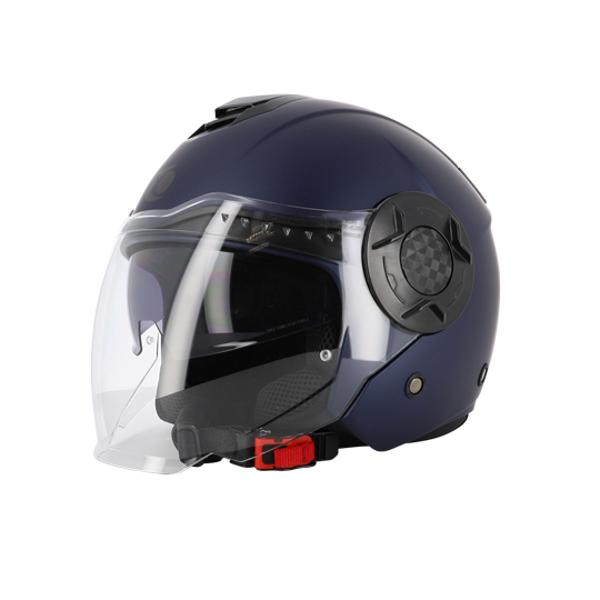 CASQUE JET TRENDY JT-406 DV BLEU METALISE MAT T5 5-56 S - CE 22-06
