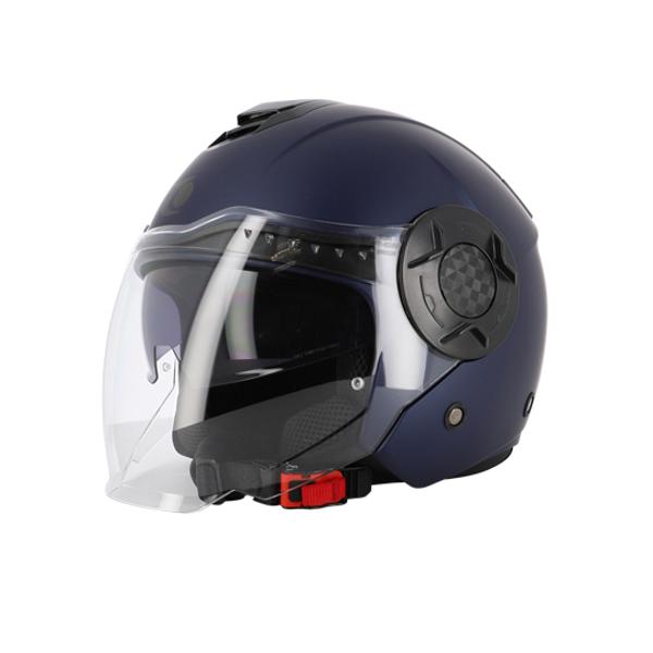 HELMET - OPEN FACE DOUBLE VISOR TRENDY JT-406 DV BLUE METAL MAT T6 1-62 XL - CE 22-06