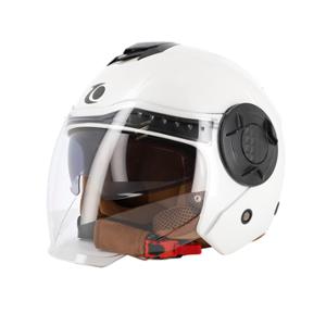 HELMET - OPEN FACE DOUBLE VISOR TRENDY JT-406 DV WHITE PEARL/BROWN CLAIR T5 9-60 L - CE 22-06