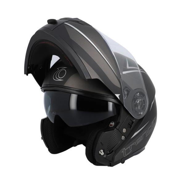 CASQUE INTEGRAL MODULABLE TRENDY MT-706 DV GRIS ANTHRACITE / SILVER MAT T53-54 XS - ECE22-06