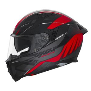 CASQUE INTEGRAL DOUBLE ECRAN NOX N303-S VEKTRA NOIR MAT / ROUGE T53-54 XS