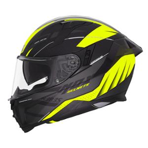 CASQUE INTEGRAL DOUBLE ECRAN NOX N303-S VEKTRA NOIR MAT / JAUNE FLUO T55-56 S