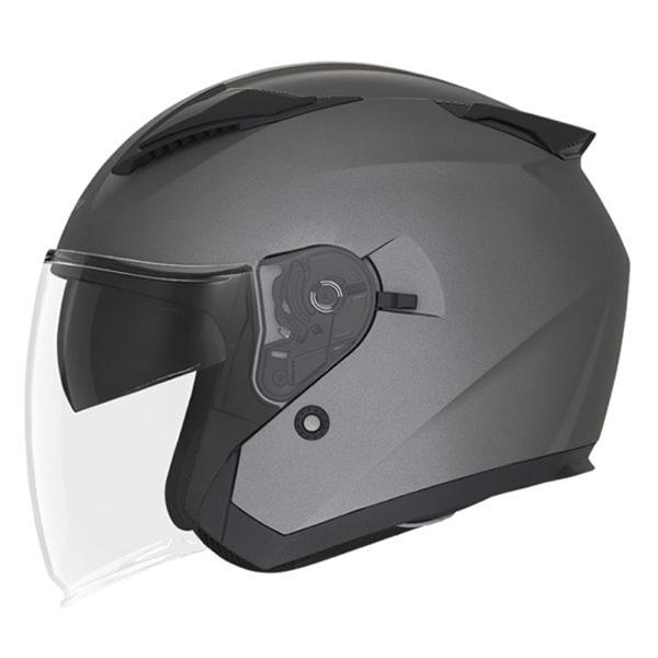 CASQUE JET DOUBLE ECRAN NOX N129  TITANIUM T53-54 XS