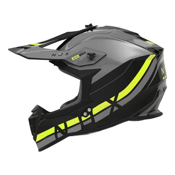 CASQUE CROSS NOX N633 AIRSHOCK NARDO / JAUNE FLUO T63-64 XXL