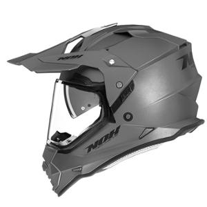 CASQUE CROSS DOUBLE ECRAN NOX N312 TITANIUM MAT T61-62 XL