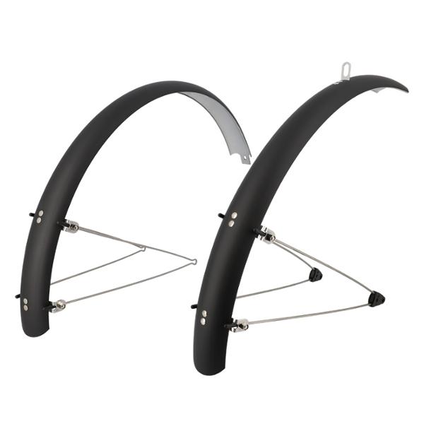 GARDE BOUE VTC / VTT 24'' STRONG PLASTIQUE A TRINGLES 54MM NOIR MAT (PR)