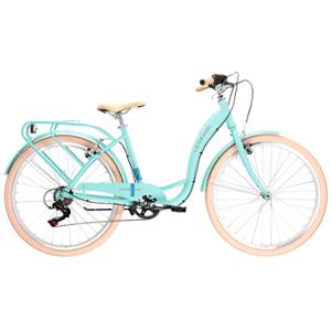 VELO VILLE 26" FEMME LEGRAND LILLE 1 D TAILLE S (15") ALUMINIUM BLEU / GRIS MAT