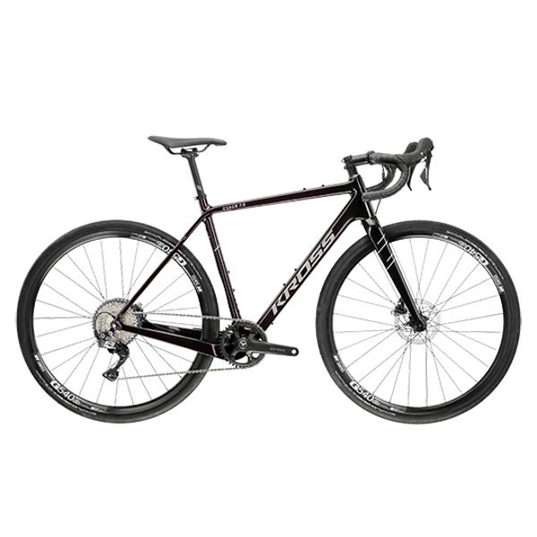 VELO GRAVEL 28" KROSS ESKER 7.0 TAILLE M (20") CARBONE VIOLET / NOIR BRILLANT