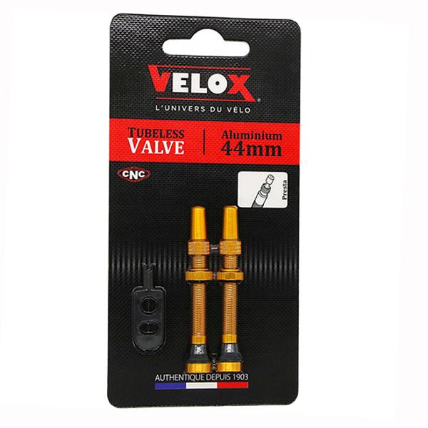 VALVE TUBELESS PRESTA VELOX ALU OR 44MM (X2)