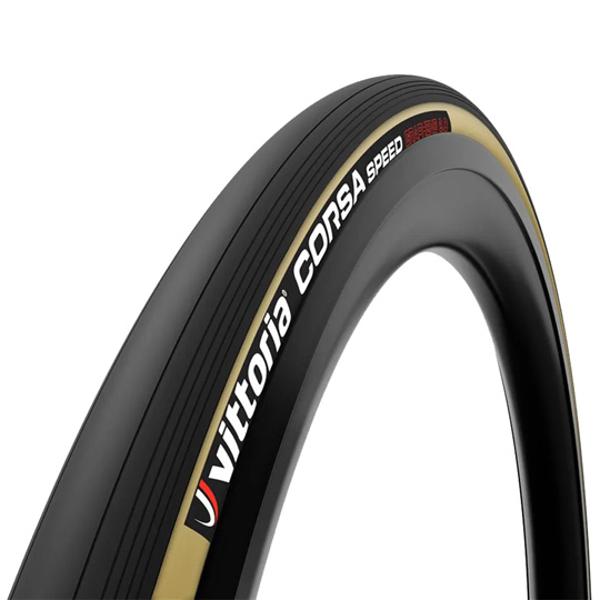 BOYAU 700X25 VITTORIA CORSA SPEED NOIR / BEIGE GRAPHENE 2.0 205G (TPI 320) (25-622)