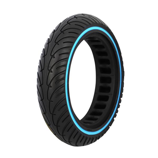 TYRE -ELECTRIC SCOOTER- 8.5X2.00 (50/75-6.1) SOLID HONEY COMBED BLACK/BLUE