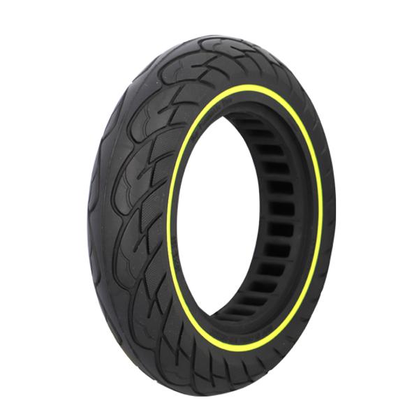 TYRE -ELECTRIC SCOOTER- 10X2.125 SOLID HONEY COMBED BLACK/NEON YELLOW