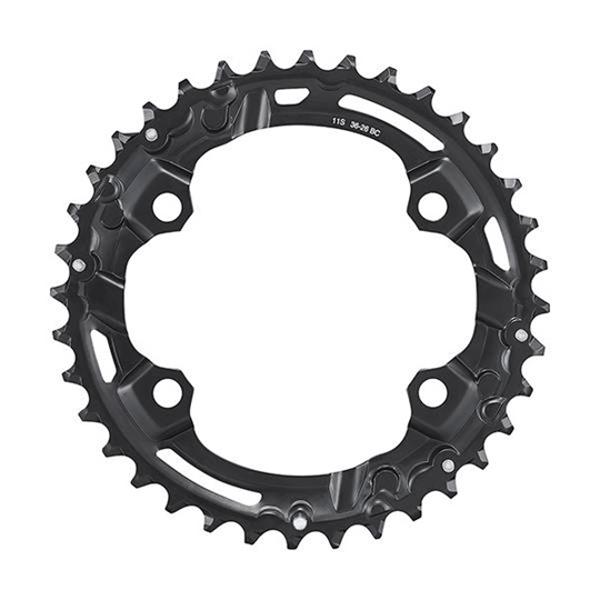 CHAINRING -MTB- DOUBLE Ø96 EXTER 36 TEETH BLACK 4 SPOKES SHIMANO ORIGIN DEORE M5100 11 GEARS