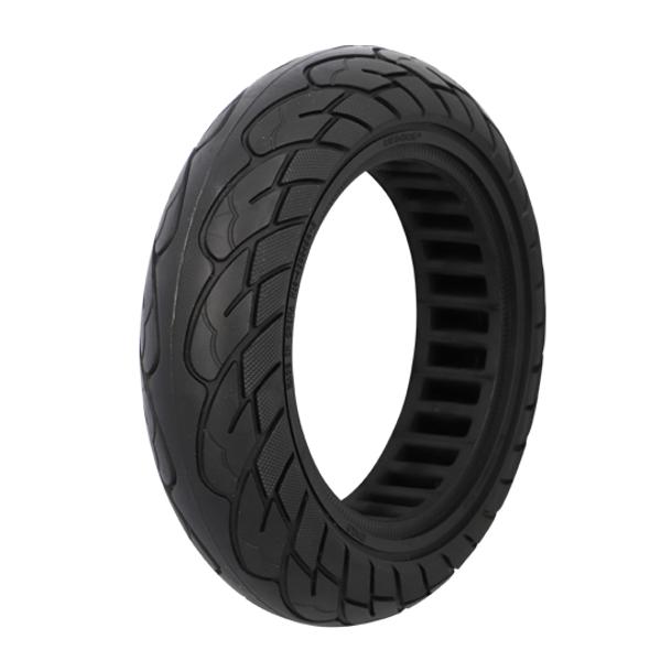 PNEU TROTTINETTE ELECTRIQUE 10"X2.50 PLEIN ALVEOLE NOIR TALON 42MM