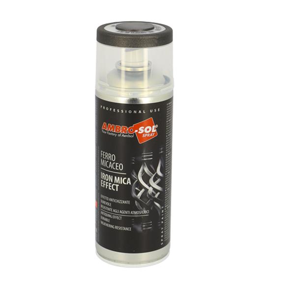 BOMBE PEINTURE AMBRO-SOL EFFET ACIER NOIR GRAPHITE (AEROSOL 400ML)