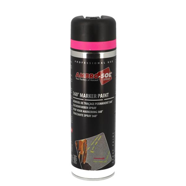 BOMBE PEINTURE AMBRO-SOL TRACAGE FUCHSIA FLUO (DIFFUSEUR À 360°) (AEROSOL 500ML)