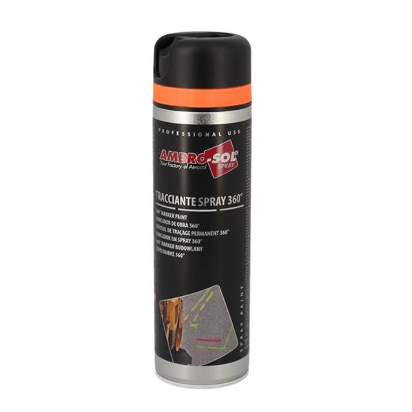 BOMBE PEINTURE AMBRO-SOL TRACAGE ORANGE FLUO (DIFFUSEUR À 360°) (AEROSOL 500ML)